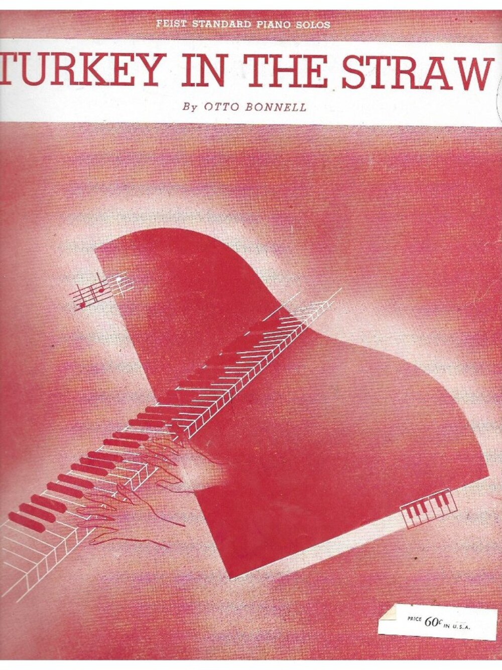 Turkey in the Straw 1921 Sheet Music Bonnell Feist Piano Solo MCM Reprint